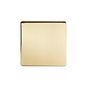 The Savoy Collection Brushed Brass metal 1 Gang Blanking Plate Screwless