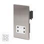 The Lombard Collection Brushed Chrome Shaver Socket Dual Voltage 115/230v Wht Ins Screwless