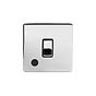 The Finsbury Collection Polished Chrome 1 Gang 20A Double Pole Switch Flex Outlet Blk Ins Screwless