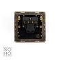The Savoy Collection Brushed Brass 1 Gang 20A Double Pole Switch Blk Ins Screwless