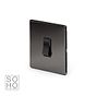 The Connaught Collection Black Nickel 1 Gang 2 Way 10A Light Switch Blk Ins Screwless