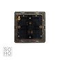 The Charterhouse Collection Aged Brass 1 Gang Light Switch 2 Way 10A Black Insert