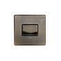 The Charterhouse Collection Aged Brass Extractor Fan Isolator Switch Black Insert