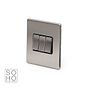 The Lombard Collection Brushed Chrome 3 Gang Intermediate Switch BLK Insert Screwless