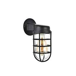 Broadwick Coffee Black Finish Indoor Nautical Bulkhead Wall Light
