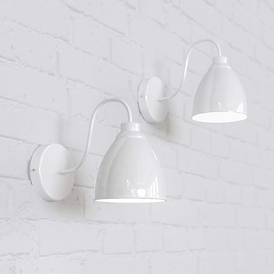 Oxford Vintage Wall Light Satin White - Soho Lighting