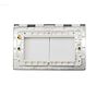 The Eldon Collection White Metal 2 Gang 4 x25mm EM-Euro Module Floor Plate