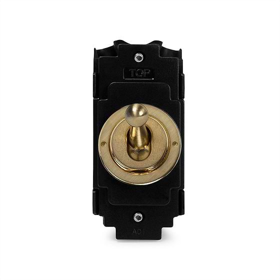 The Savoy Collection Brushed Brass 20AX Intermediate LT3-Toggle Switch Module