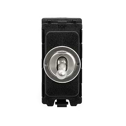 The Lombard Collection Brushed Chrome 20A 1 Way Retractive CM-Grid Toggle Switch Module