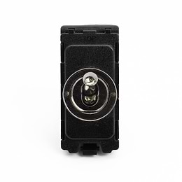 The Connaught Collection Black Nickel 20A 2 Way Retractive CM-Grid Toggle Switch Module