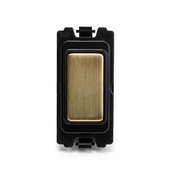 The Savoy Collection Brushed Brass Blank RM-Grid Switch Module