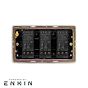 Soho Fusion Matt Black & Brushed Brass 3 Gang  Intelligent Trailing Dimmer Screwless 150W LED (300W Halogen/Incandescent)