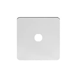 The Finsbury Collection Polished Chrome Flat Plate 1 Gang CM Circular Module Grid Switch Plate