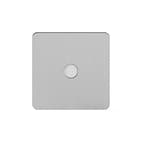 Soho Lighting Brushed Chrome Flat Plate 20A Flex Outlet Wht Ins Screwless