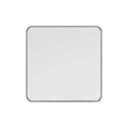 Soho Lighting White Metal Plate with Chrome Edge Single Blank Plate Screwless