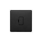 The Camden Collection Matt Black 13A Unswitched Fused Connection Unit (FCU) Black Insert Screwless