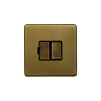 Soho Lighting Old Brass 13A Double Pole Switched Fused Connection Unit (FCU)