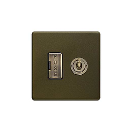 Soho Lighting Bronze 13A Toggle Switched Fused Connection Unit (FCU) Black Inserts