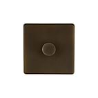 Soho Lighting Vintage Brass 1 Gang Intelligent Trailing Dimmer Switch 150W LED (300w Halogen/Incandescent)