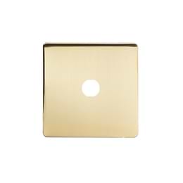 The Savoy Collection Brushed Brass 1 Gang CM Circular Module Grid Switch Plate