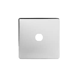 The Finsbury Collection Polished Chrome 1 Gang CM Circular Module Grid Switch Plate