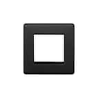 The Camden Collection Matt Black 2 x25mm EM-Euro Module Faceplate