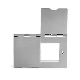 The Lombard Collection Brushed Chrome White Insert 4 x25mm EM-Euro Module Floor Plate