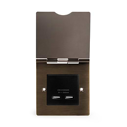 Brushed Chrome USB Socket