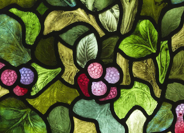 Berries and Leaves Design by William Morris - Stained Glass