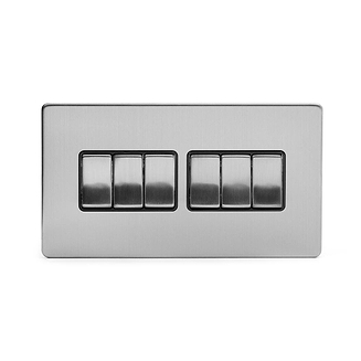 6 Gang 2-Way Rocker Switches
