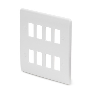 White Plastic Grid Plates