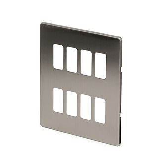Brushed Chrome Grid Plates
