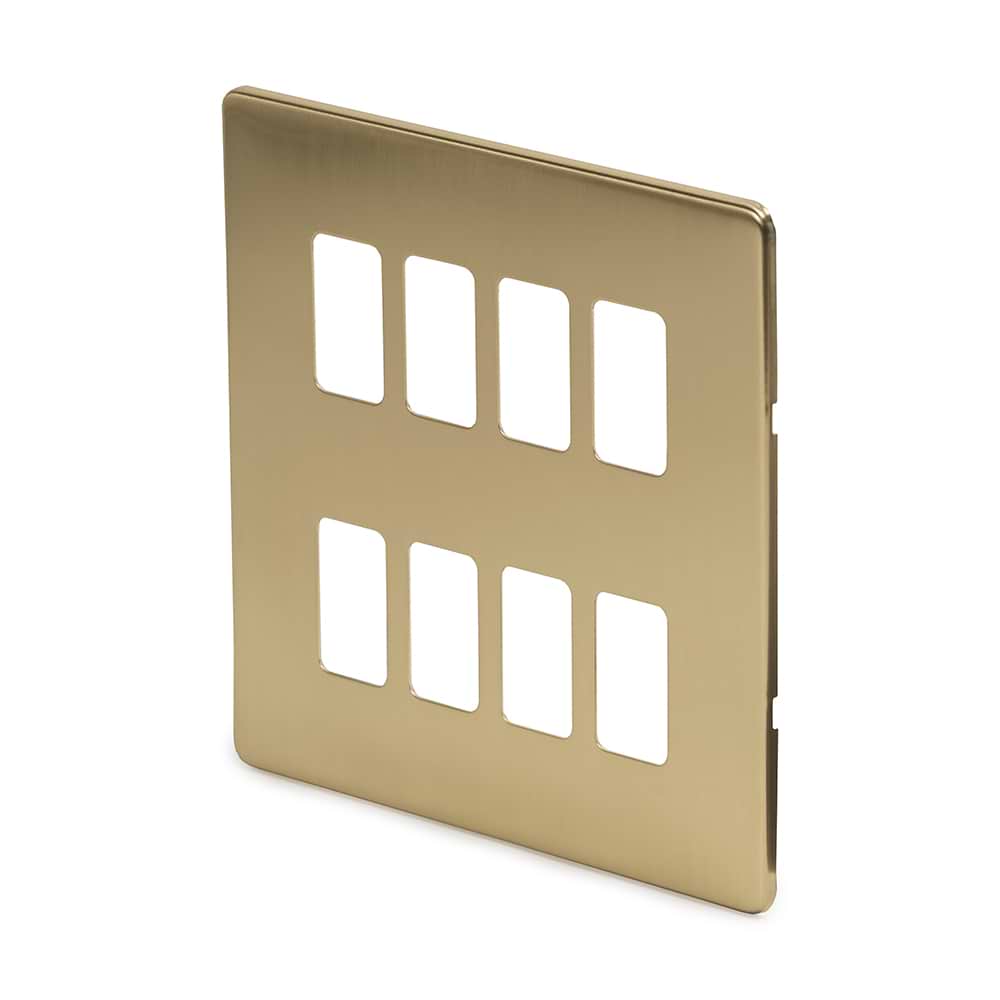 Brushed Brass Grid Plates