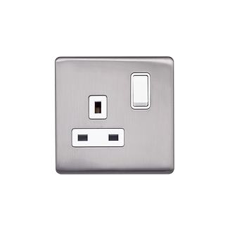 Lieber Brushed Chrome & White