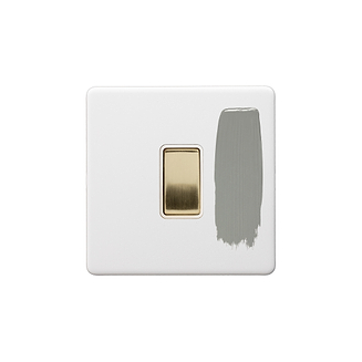 Paintable with Brushed Brass & White