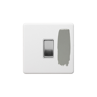 Paintable with Brushed Chrome & White