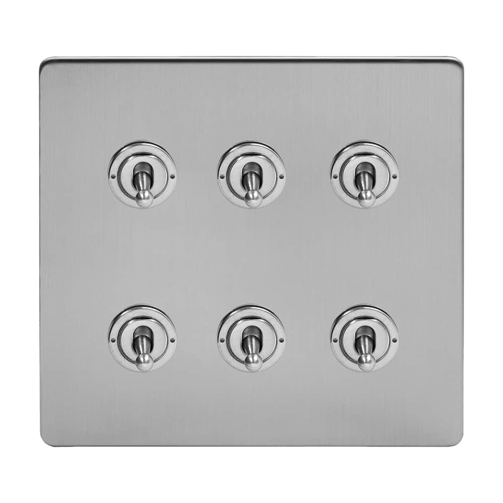 6 Gang Toggle Light Switches