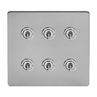 6 Gang Toggle Light Switches