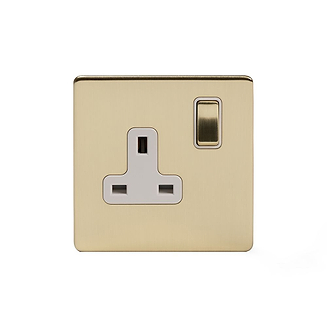 Brushed Brass and White Insert