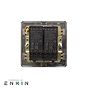 Soho Lighting Matt Black and Antique Brass 2 Gang 2 -Way Intelligent Dimmer 150W LED (300W Halogen/Incandescent)