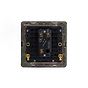 Soho Lighting Matt Black and Antique Brass 1 Gang 2 Way Toggle Switch