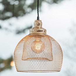 Rose gold pendant light