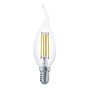 Eglo LED E14 Clear CF35 Candle Flame LED  Bulb 4W 2700K - 8 Pack