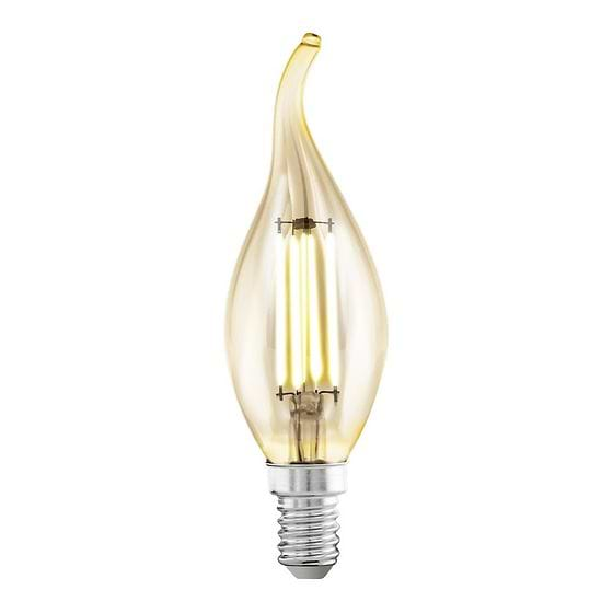 Eglo LED E14 Vintage CF35 Candle Flame LED  Bulb 4W 2200K - 8 Pack