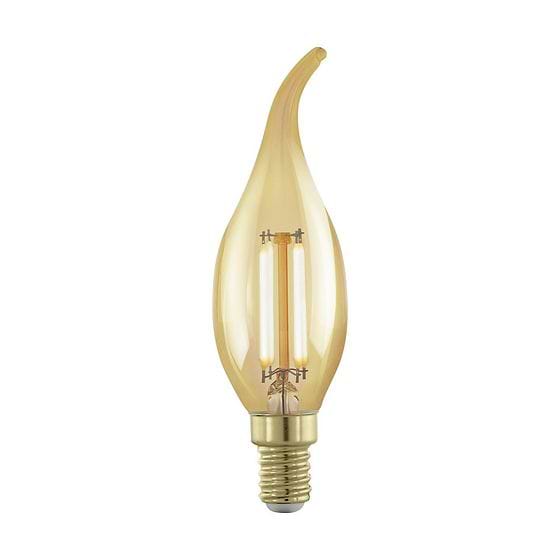 Eglo LED  E14 Vintage CF35 Candle Flame Dimmable LED  Bulb 4W 1700K - 8 Pack