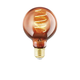 Eglo LED E27 Copper Vap G80 Spiral Dimmable LED  Bulb 4W 2000K - 4 Pack