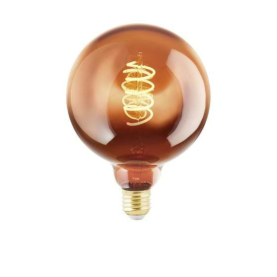 Eglo LED E27 Copper Vap G125 Spiral Dimmable LED  Bulb 4W 2000K - 4 Pack