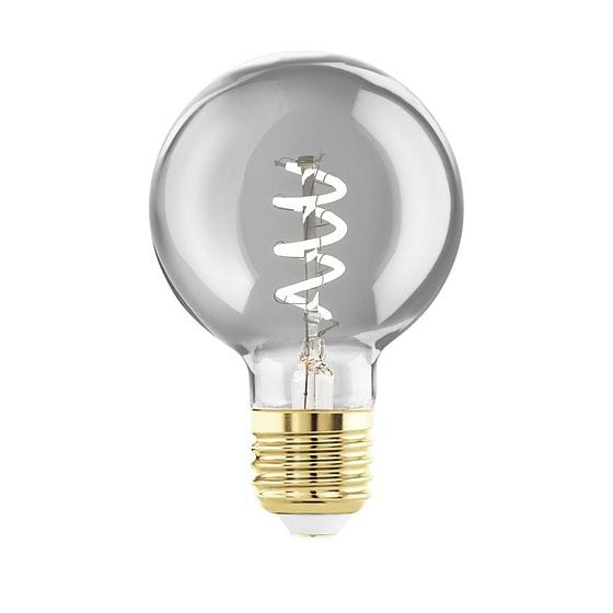 Eglo LED E27 Black Vap G60 Spiral Dimmable LED  Bulb 4W 2000K - 8 Pack