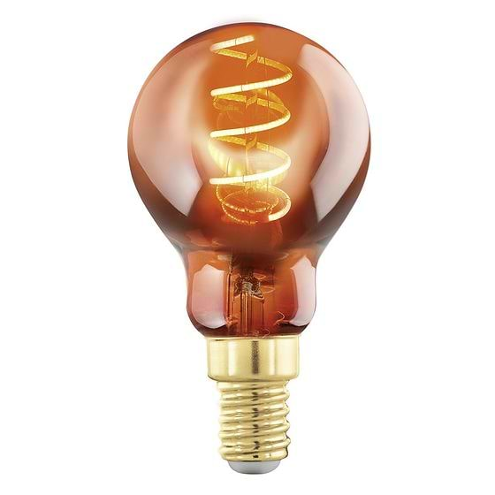 Eglo LED E14 Copper Vap P45 Spiral Dimmable LED  Bulb 4W 2000K - 8 Pack