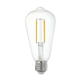 Eglo LEDE27 Clear ST64 Smart LED Bulb 6W 4000K